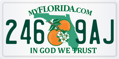 FL license plate 2469AJ