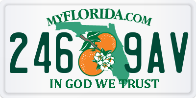 FL license plate 2469AV