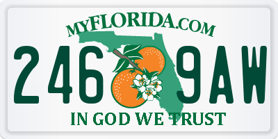 FL license plate 2469AW