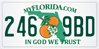 FL license plate 2469BD