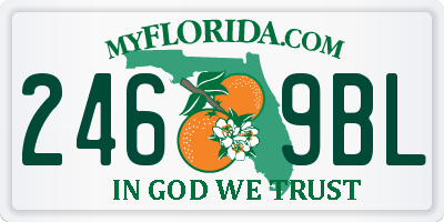 FL license plate 2469BL