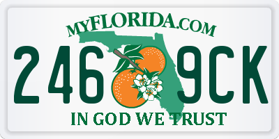 FL license plate 2469CK