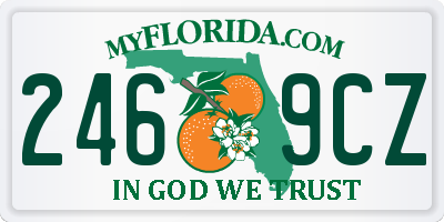 FL license plate 2469CZ