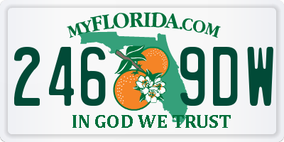 FL license plate 2469DW