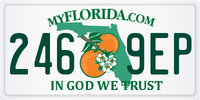 FL license plate 2469EP