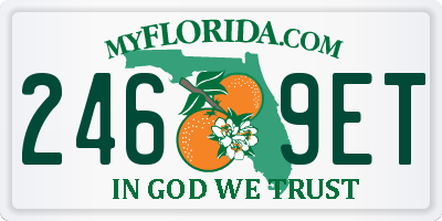 FL license plate 2469ET