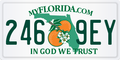 FL license plate 2469EY