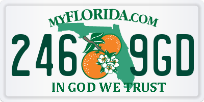 FL license plate 2469GD