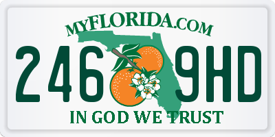 FL license plate 2469HD