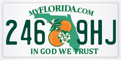 FL license plate 2469HJ