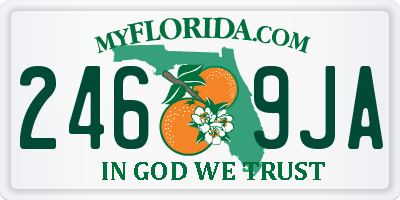 FL license plate 2469JA