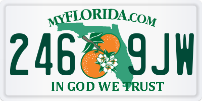 FL license plate 2469JW