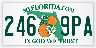 FL license plate 2469PA
