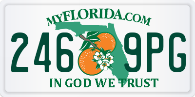 FL license plate 2469PG