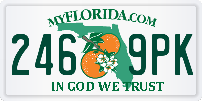 FL license plate 2469PK