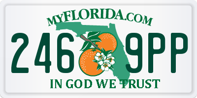 FL license plate 2469PP