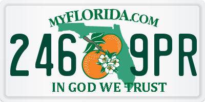FL license plate 2469PR