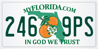 FL license plate 2469PS