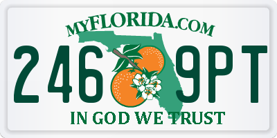 FL license plate 2469PT
