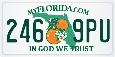 FL license plate 2469PU