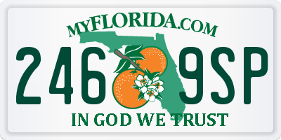 FL license plate 2469SP