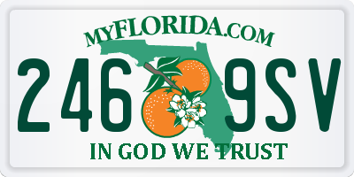 FL license plate 2469SV