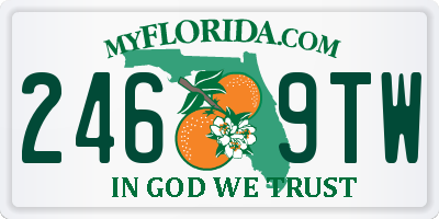 FL license plate 2469TW