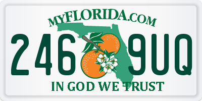 FL license plate 2469UQ