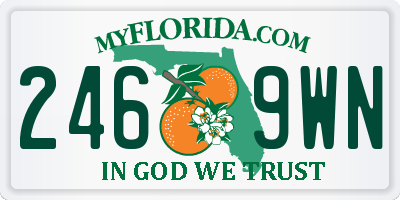 FL license plate 2469WN