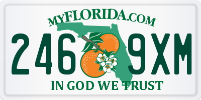 FL license plate 2469XM