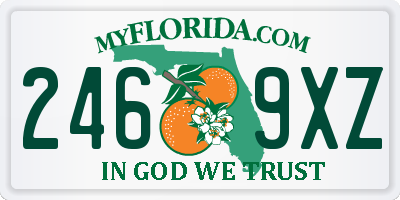 FL license plate 2469XZ