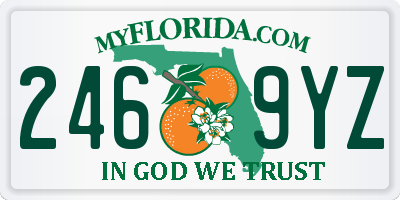 FL license plate 2469YZ