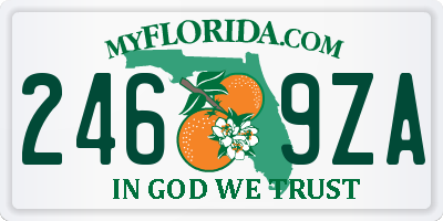 FL license plate 2469ZA
