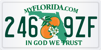 FL license plate 2469ZF