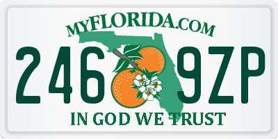 FL license plate 2469ZP