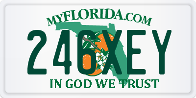 FL license plate 246XEY