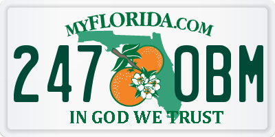 FL license plate 2470BM