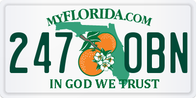 FL license plate 2470BN