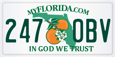 FL license plate 2470BV