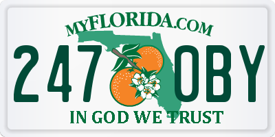 FL license plate 2470BY