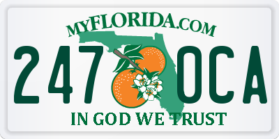 FL license plate 2470CA