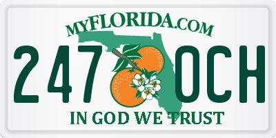 FL license plate 2470CH