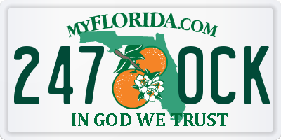 FL license plate 2470CK