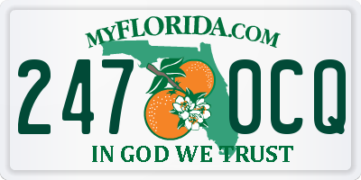 FL license plate 2470CQ