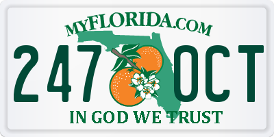 FL license plate 2470CT