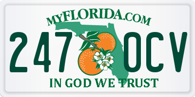 FL license plate 2470CV