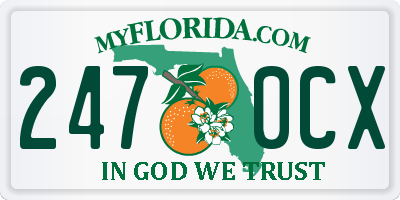 FL license plate 2470CX
