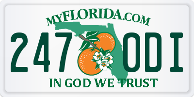 FL license plate 2470DI