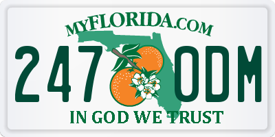 FL license plate 2470DM