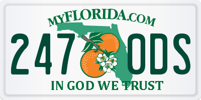 FL license plate 2470DS